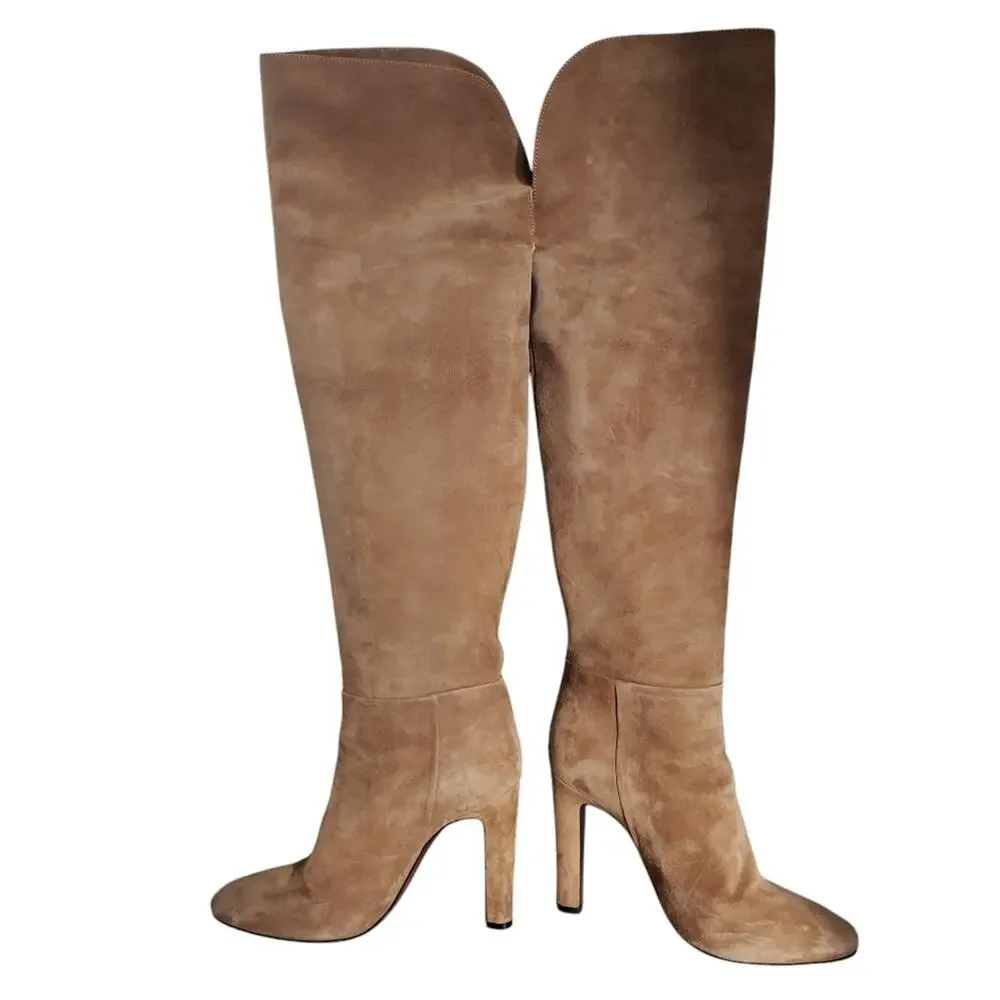 Gabriela Hearst Tan Suede Pull On OTK Linda Boots (EUR 38)